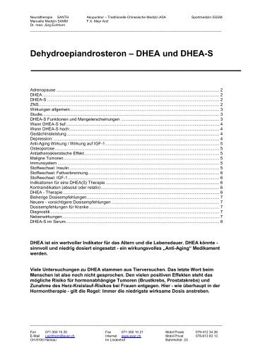 DHEA und DHEA-S - Ever - Dr. med. Jürg Eichhorn