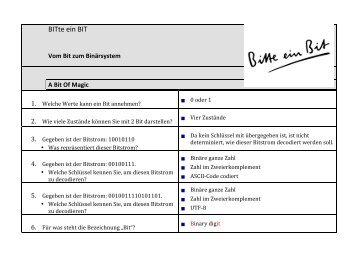 Dezimal kodieren Binär - FH Bingen