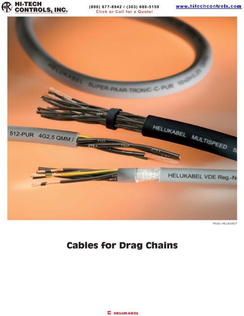 Cables for Drag Chains