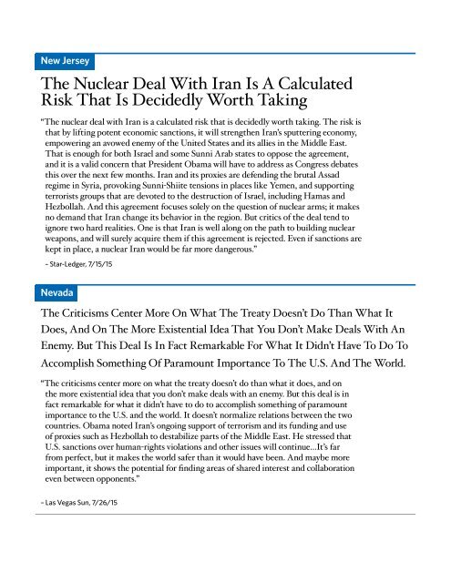 WHAT YOU NEED TO KNOW ABOUT THE JCPOA