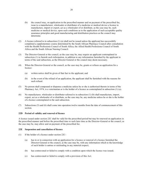 medicines and related substances control act 101 of 1965