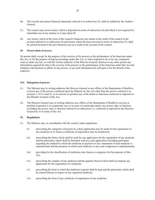 medicines and related substances control act 101 of 1965