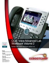 CCBOOTCAMP’s CCIE Voice Advanced Lab Workbook Volume 2