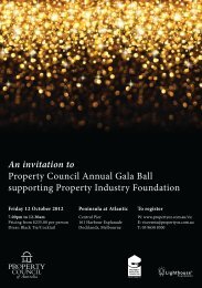 An invitation to Property Council Annual Gala Ball supporting ...