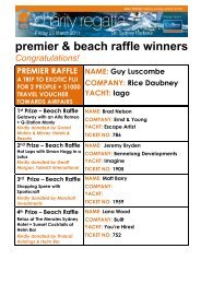 premier & beach raffle winners