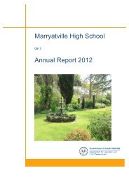 2012 Annual Report (PDF) - Marryatville High School