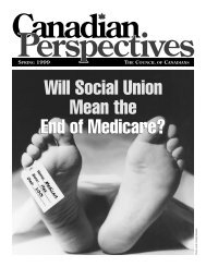 Will Social Union Mean the End of Medicare? - The Council of ...