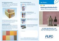 Thema Glattspachteltechnik - Auro