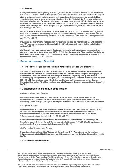 015-045 S1 Diagnostik und Therapie der Endometriose 05 ... - AWMF