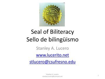 Seal of Biliteracy Sello de bilingüismo