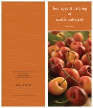 bon appétit catering at seattle university