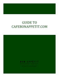 User Guide for Unit Managers and Chefs - Bon Appetit