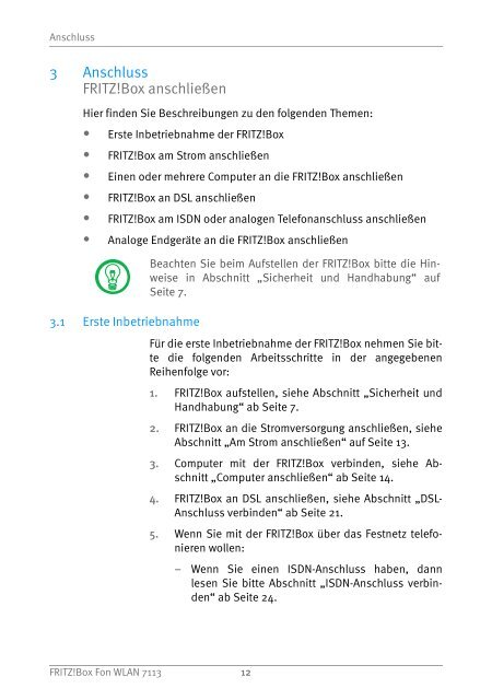 Handbuch FRITZ!Box Fon WLAN 7113 - AVM