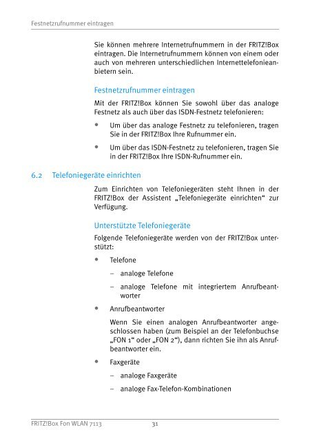 Handbuch FRITZ!Box Fon WLAN 7113 - AVM