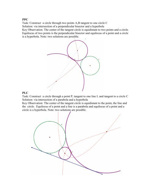 Apollonius Revisited Equidistance