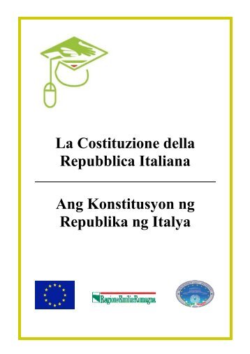 La Costituzione della Repubblica Italiana Ang Konstitusyon ng ...