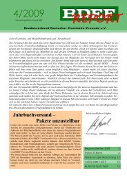 Jahrbuchversand – Pakete unzustellbar - BDEF - Bundesverband ...