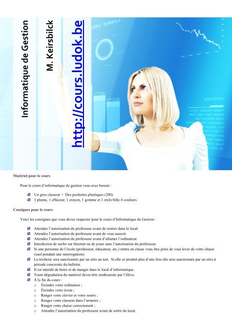 Informatique de Gestion - 3TQ - Cours de M. Keirsbilck