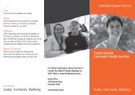 Individual Support Service Central Bayside Community Health ...