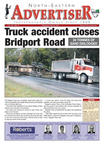 Truck accident closes Bridport Road