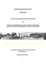 MAROONDAH HERITAGE STUDY STAGE ONE Thematic and ...