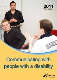 Communicating with people with a disability
