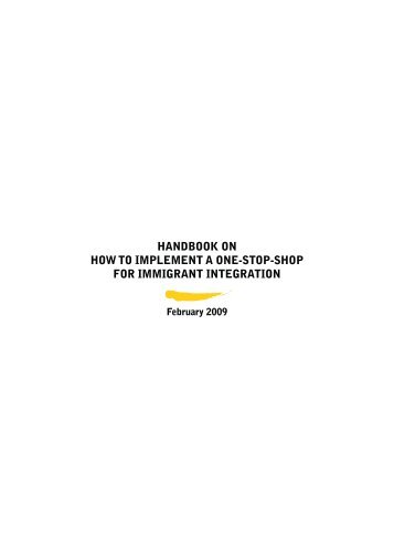 HANDBOOK ON HOW TO IMPLEMENT A ONE-STOP-SHOP FOR IMMIGRANT INTEGRATION