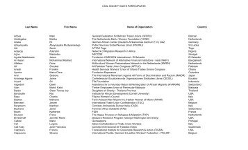 Participants - Global Forum on Migration and Development (GFMD)