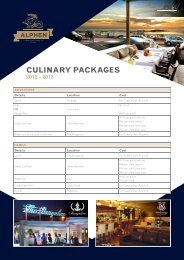 CULINARY PACKAGES