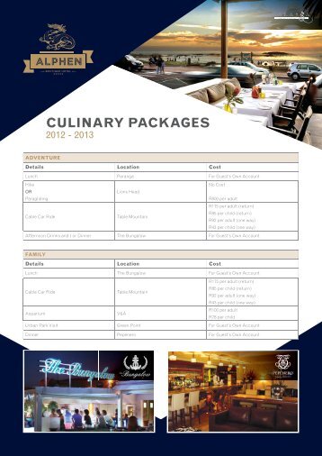 CULINARY PACKAGES