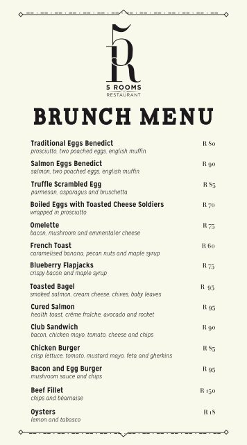 BRUNCH MENU