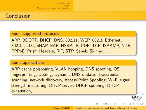 Packet generation and network based attacks with Scapy - SecDev.org