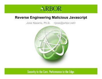 Reverse Engineering Malicious Javascript - CanSecWest