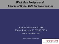 Black Box Analysis and Attacks of Nortel VoIP Implementations