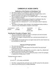 CARBOXYLIC ACIDS CONTD