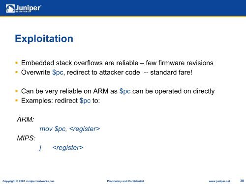 EXPLOITING EMBEDDED SYSTEMS THE SEQUEL!