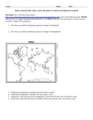 Latitude and Longitude Patterns