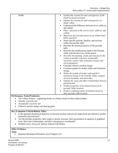 Chemistry - College Prep