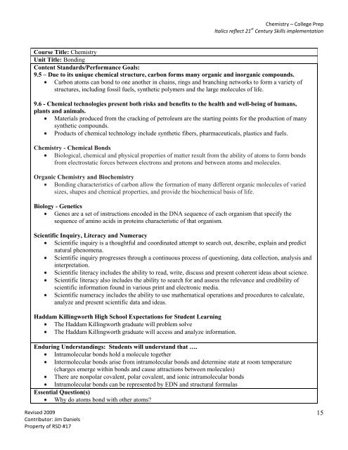 Chemistry - College Prep