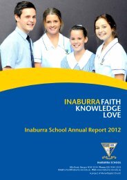 2012 Annual Report - Inaburra School