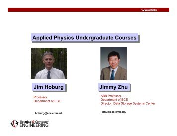 Jim Hoburg Jim Hoburg Applied Physics Undergraduate Courses ...