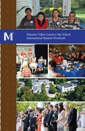 Maumee Valley Country Day School International Student Viewbook