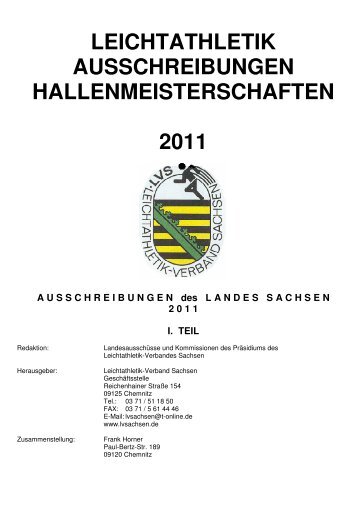 leichtathletik ausschreibungen hallenmeisterschaften 2011