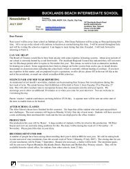 Newsletter 6 BUCKLANDS BEACH INTERMEDIATE SCHOOL