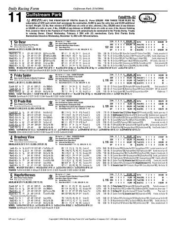 11 Gulfstream Park - Daily Racing Form