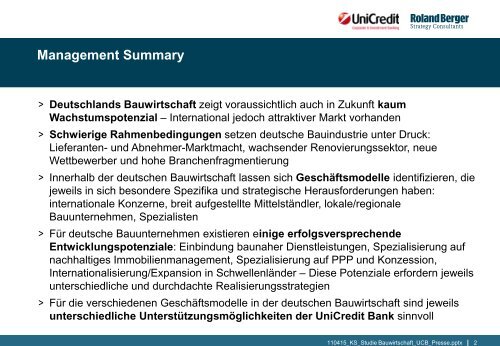 Strategien der deutschen Bauwirtschaft – Chancen ... - Roland Berger