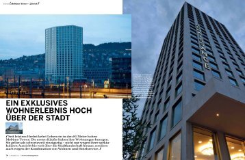 ein exklusives wohnerlebnis hoch über der stadt - Mobimo Tower