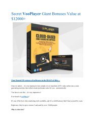 Vooplayer software review and Secret +100 items bonuses 