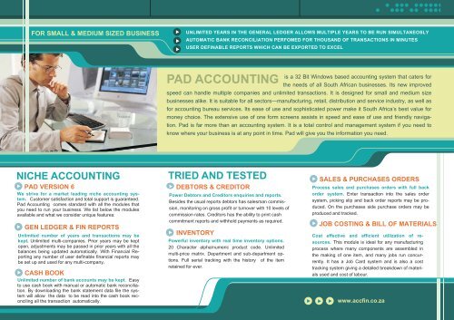 PAD ACCOUNTING