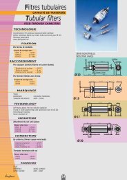 Filtres tubulaires Tubular filters